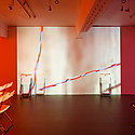 Holly Rowan Hesson - Assembly, 2016, projection (looped series of 147 stills for each of three projectors), chairs, dimensions variable (photograph: Jules Lister)