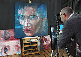 Photographer shooting in studio