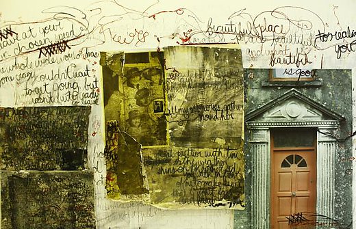 © Sara Girletz Collaged images with handwriting